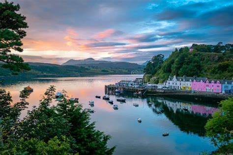 Sunrise Over Portree, Isle of Skye. Stock Image - Image of scottish, hebrides: 197504655