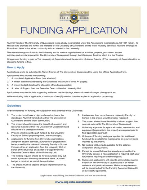 Funding Application Form