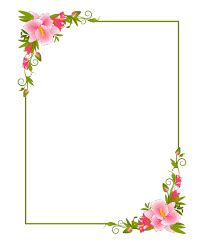 Flower Border Clipart, Flower Border Png, Flower Frame Png, Floral ...