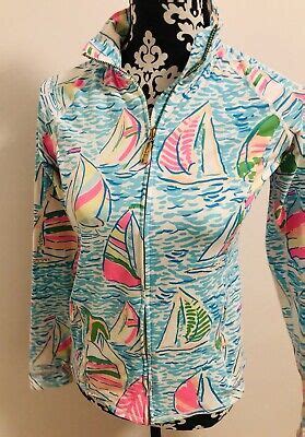 LILLY PULITZER Serena You Gotta Regatta Luxletic Full Zip Size Small