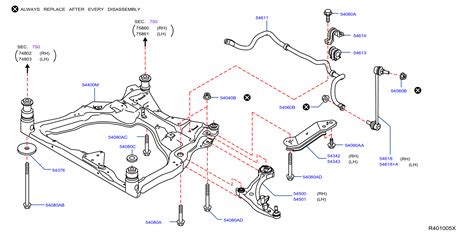 Nissan Murano Member Complete Suspension Front Ja B