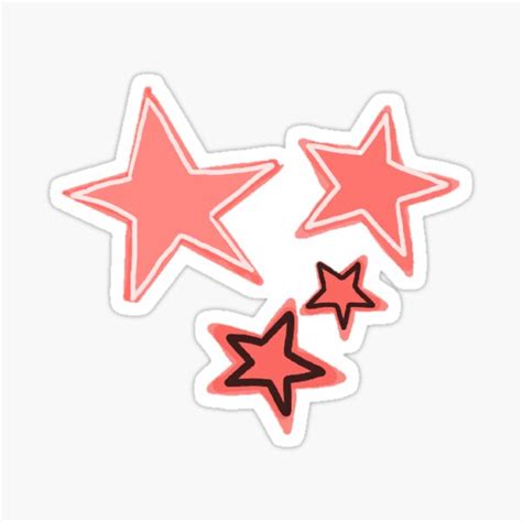 Pink Stars Sticker For Sale By Kaitlyn 223e4 Redbubble