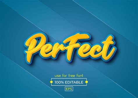 Premium Vector Perfect 3d Text Effect Editable Font Style