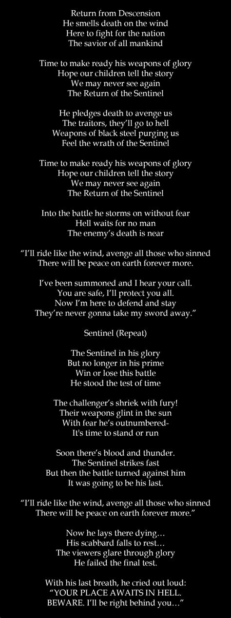 KK S Priest Return Of The Sentinel Lyrics Official Read My Comment