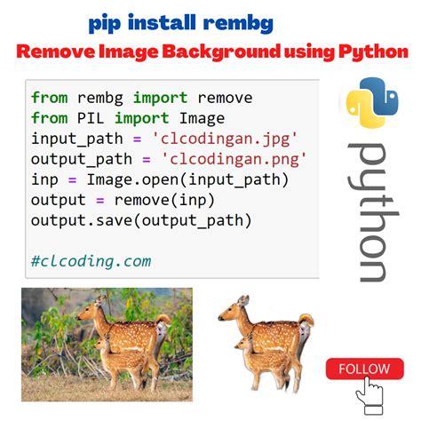 Python Coding On Twitter Remove Image Background Using Python Https