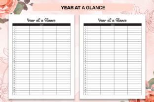 Printable Year At A Glance Graphic By Mehedi Hasan Creative Fabrica