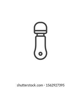 Vibrate Dildo Sex Toy Line Icon Stock Vector Royalty Free Shutterstock
