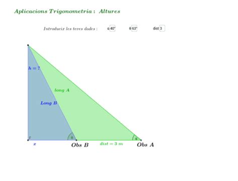 Problemes D Aplicaci De Trigonometria Geogebra