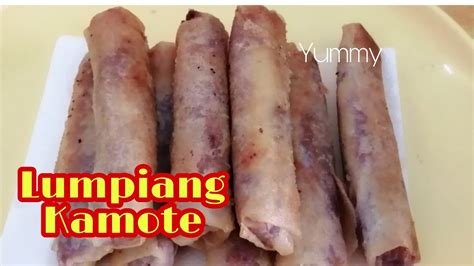 Lumpiang Kamote With Tuna Sweet Potato Turon Panlasang Pinoy Youtube