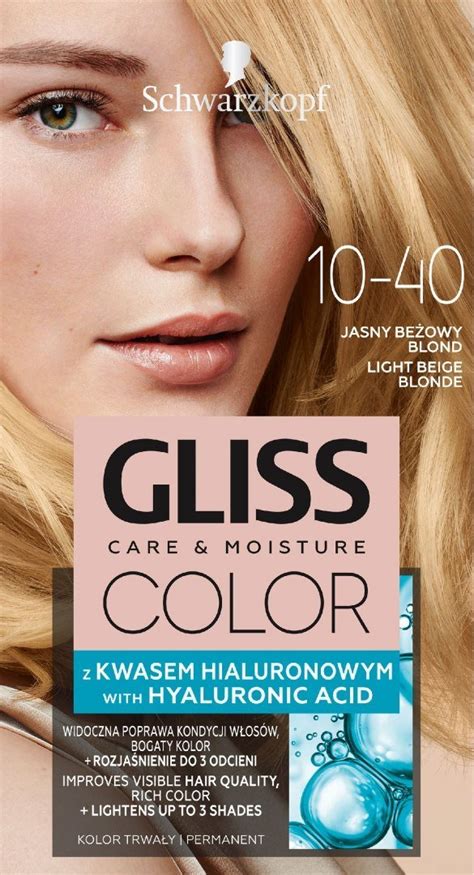 Schwarzkopf Gliss Color Care Moisture Farba do włosów 10 40 Jasny