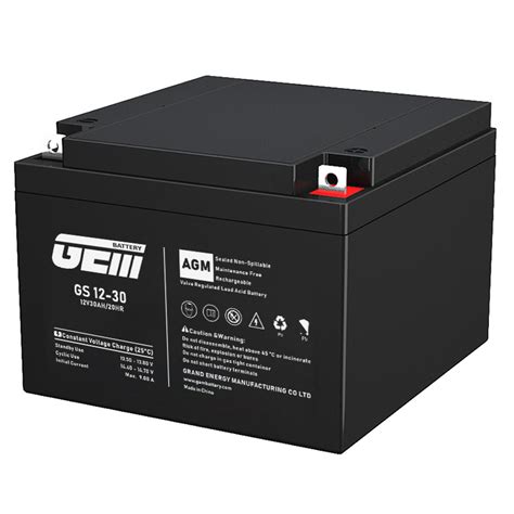 Gem 12v30ah Rechargeable Sealed Lead Acid Battery For Emergency Light