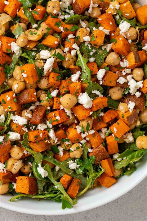 Roasted Sweet Potato And Chickpea Salad Stephanie Kay Nutrition