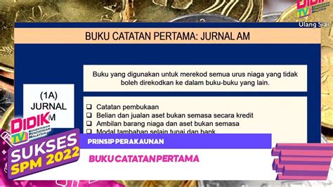 Sukses Spm Prinsip Perakaunan Buku Catatan Pertama R Youtube