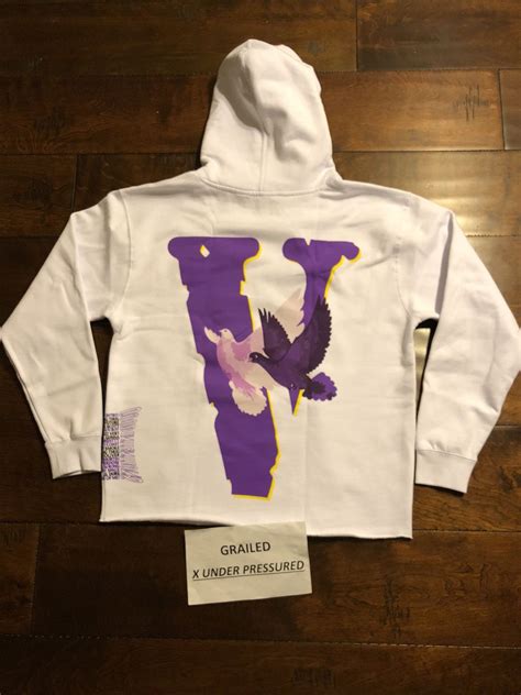 Vlone New Vlone Nav Dove Hoodie White Large Grailed