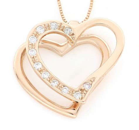 Nessun Prezzo Di Riserva Collana Oro 18 Kt Oro Rosa New 0 13ct