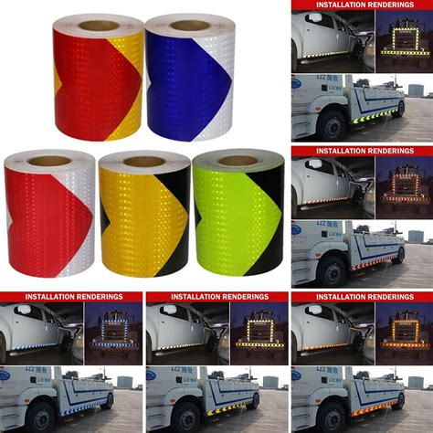 Reflective Safety Adhesive Tape Outdoor High Visibility Hazard Caution Warning Pvc Reflective