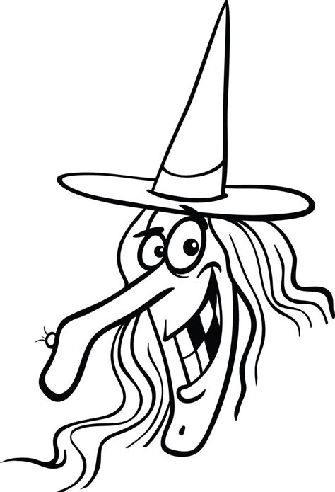 Printable Halloween Witch Coloring Page for Kids #2 | Witch coloring ...