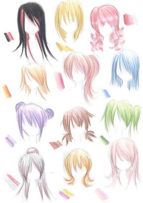 Hairstyle Guide By Nina D Lux On DeviantART Cheveux Manga Dessin