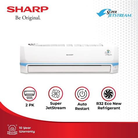 Jual Sharp Ac Pk Ah A Say New Jetstream Series Unit Only Shopee