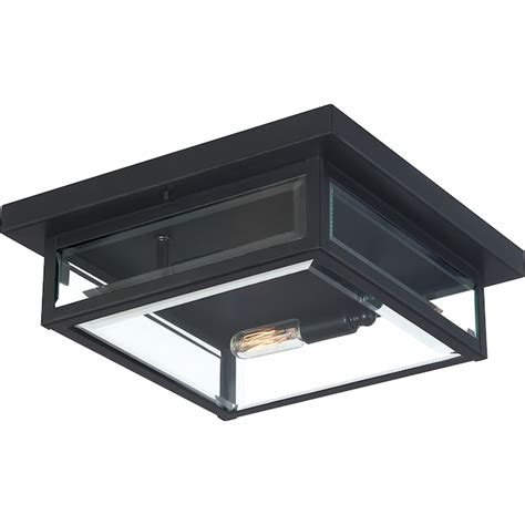 Quoizel Westover 1 Light 12 In Black Indooroutdoor Flush Mount Light