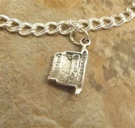 Sterling Silver Traditional Charm Bracelet With A Sterling Etsy