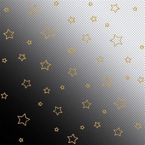 Fondo Transparente De Estrellas De Navidad Doradas Foto Premium