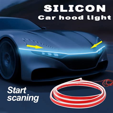 Start Scanning LED Car Hood Lights Strip Silicon Universal Auto