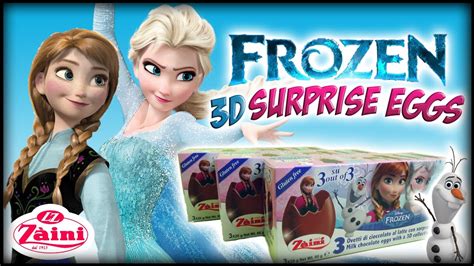 Disney Frozen 3D Surprise Eggs Zaini Kinder Elsa Anna Olaf Kristoff