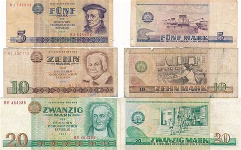 Deutschland Brd Ddr Mark X Banknoten Lot Iii Iv