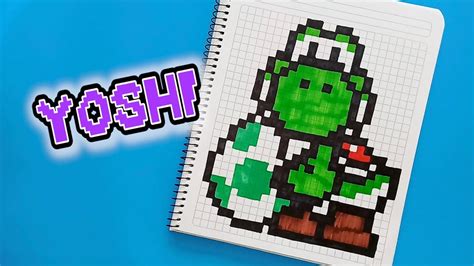 COMO DIBUJAR A YOSHI EN PIXEL ART PIXELADOS YouTube