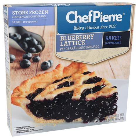 Chef Pierre Frozen Baked Blueberry Lattice Pie Unsliced Us Foods