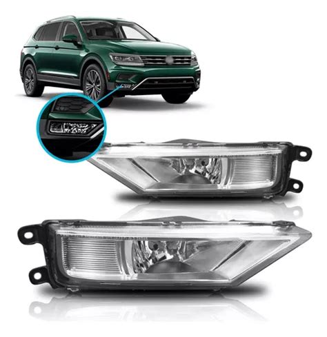 Par Farol Milha Tiguan Allspace 2018 2019 2020 2021 Cromado