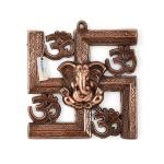 Buy CraftVatika Multicolor Metal Lord Ganesh Om Swastik Wall Hanging 22