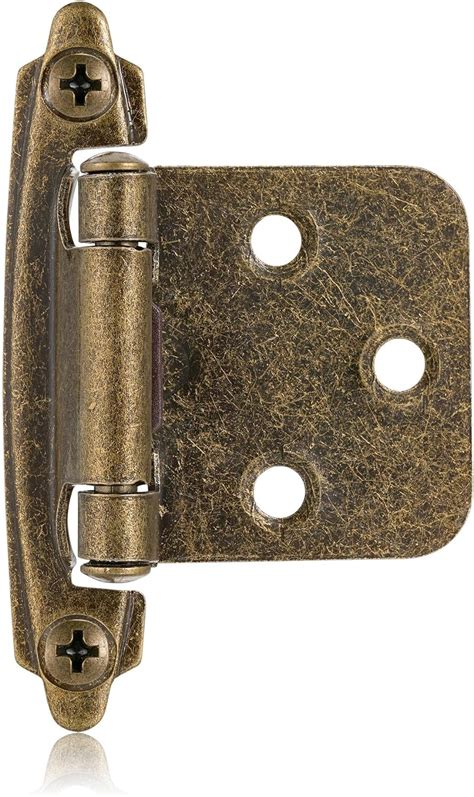 Vallecloud 10 Pack 5 Pair Antique Brass Self Closing Cabinet Hinges