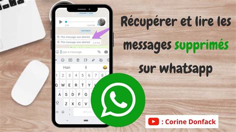 Récupérer et lire les messages supprimés sur WhatsApp 2020 YouTube