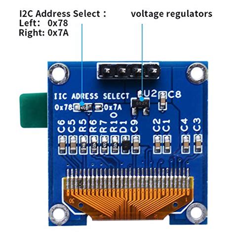 Geeekpi Pcs Inch Oled Module X White Driver Iic Serial