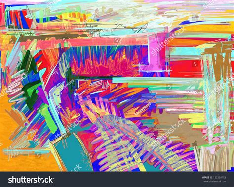 Original Abstract Digital Painting Vector Version Stock Vector Royalty