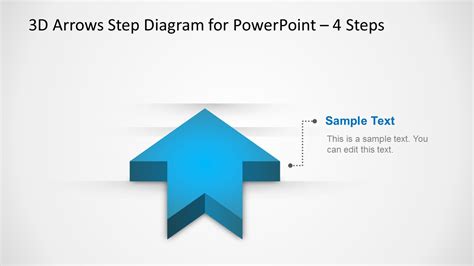 3d Arrows Step Diagram Template For Powerpoint Slidemodel