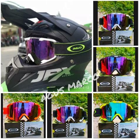 Google INKO Kacamata Helm Cross Trail Original Packing FREE Kardus