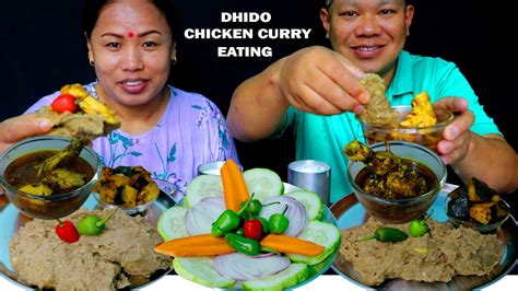 DHIDO CHICKEN CURRY EATING GANGA OFFICIAL Tham Thapa YouTube