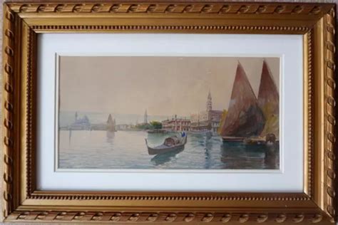 VENISE ITALIE AQUARELLE encadrée école italienne XIXe siècle EUR 112