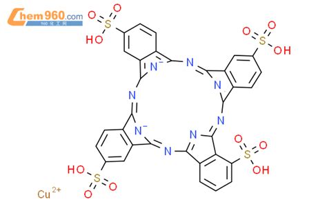 123439 80 5铜酞菁 34`4``4``` 四磺酸四钠盐化学式、结构式、分子式、mol、smiles 960化工网