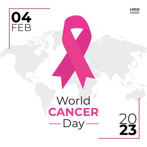 World Cancer Day 2023 With Awareness Pink Ribbon 17566799 Vector Art at ...