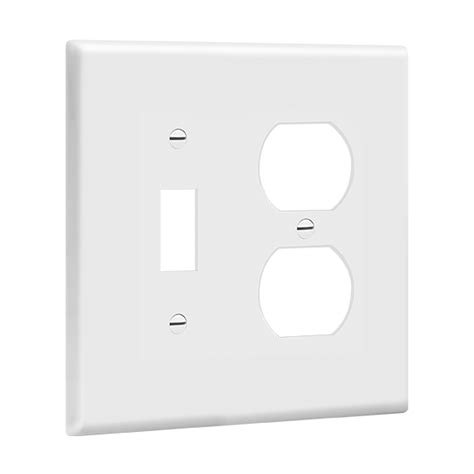 Enerlites 881121M W Combination Two Gang Wall Plate Toggle And