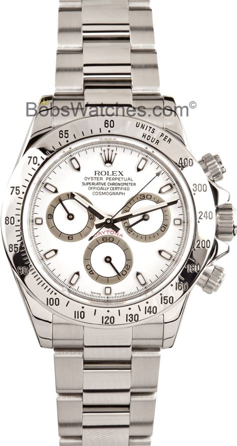 Rolex Daytona White Dial 116520 at Bob's Watches for $10395.00