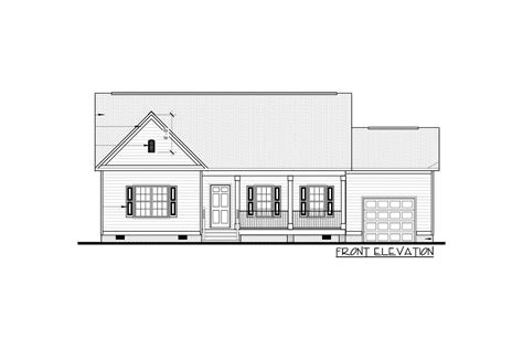 One Story Country Home Plan Under 1700 Square Feet With 3 Bedrooms