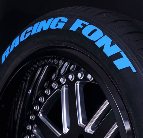 Racing Tire Stickers Letter Kit