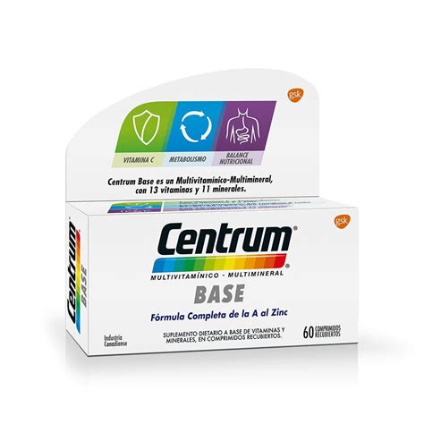 Centrum Base Multivitamínico Suplemento Dietario X 60 Comprimidos