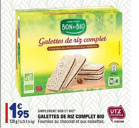 Promo Galettes De Riz Complet Bio Simplement Bon Et Bio Chez Aldi