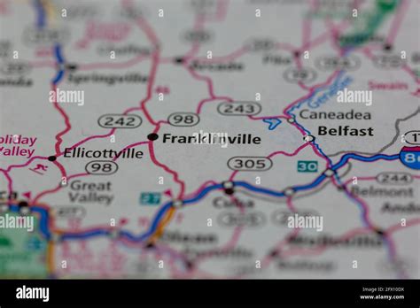 Franklinville New York USA Shown on a Geography map or road map Stock ...